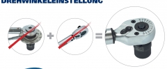 Preview: Drehmomentschluessel 3/8" 10-60Nm mit Drehwinkeleinstellung