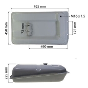 Kraftstofftank MF35 - mit Tankgeberloch