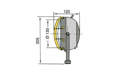 Arbeitsscheinwerfer mit Gitter - H4