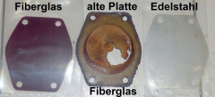 Preview: Dichtplatte für Wasserpumpe - Fiberglas