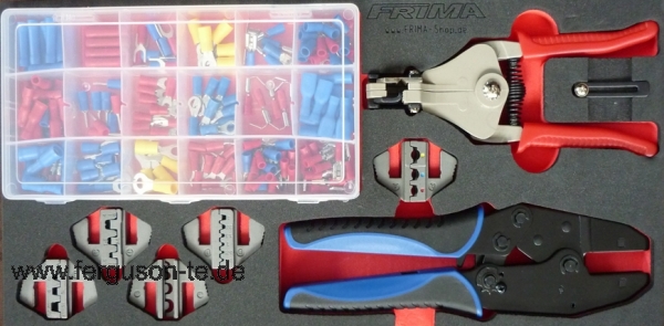 Crimpwerkzeug Satz mit Automatik-Abisolierzange