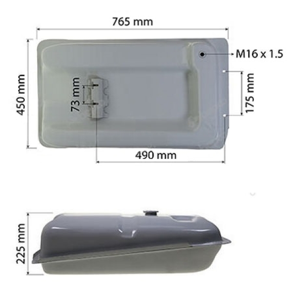 Kraftstofftank MF35 - mit Tankgeberloch