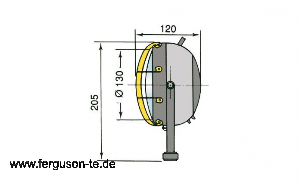 Arbeitsscheinwerfer mit Gitter - H4