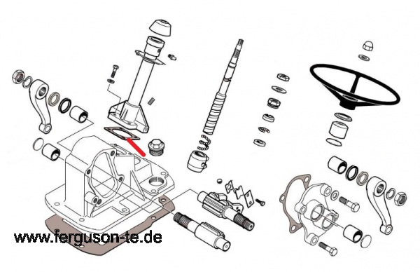 Dichtung Lenksäule zu Lenkgetriebe