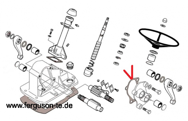 Lenkgehäuse Seitendeckeldichtung