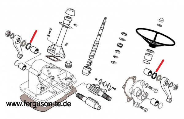 Dichtring Lenkgetriebe - paar