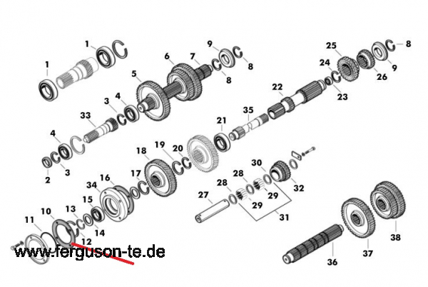 Flanschdichtung Getriebeeingang