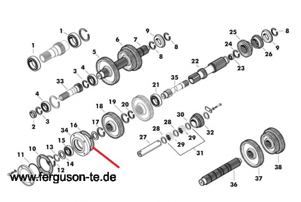 Flanschdichtung Getriebeeingang